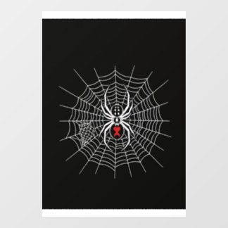 Gothic Black Widow Spinnenhart Web Vintage Estheti Raamsticker