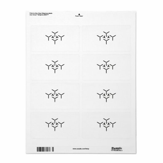 Gothic Blade Pattern Label (Full Sheet)