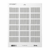 Gothic Blades Pattern Label (Full Sheet)
