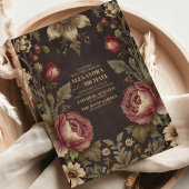 Gothic Bloemen Victoriaans bruiloft Kaart