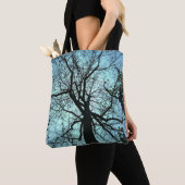 Gothic Blue Black Tree Abstracte Canvas tas (Dichtbij)