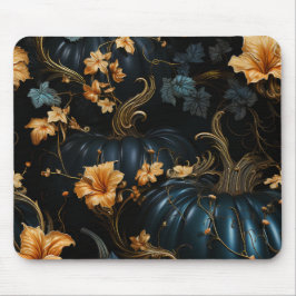 GOTHIC BLUE HALLOWEEN POMPOENEN GEEL BLOEMEN MUISMAT