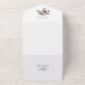 Gothic Boho All in One Wedding Invite Uitnodiging (Buitenkant)