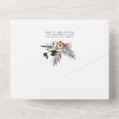 Gothic Boho All in One Wedding Invite Uitnodiging (Achterkant)