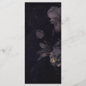 Gothic Boho Paarse Floral Waterverf Wedding Menu (Achterkant)