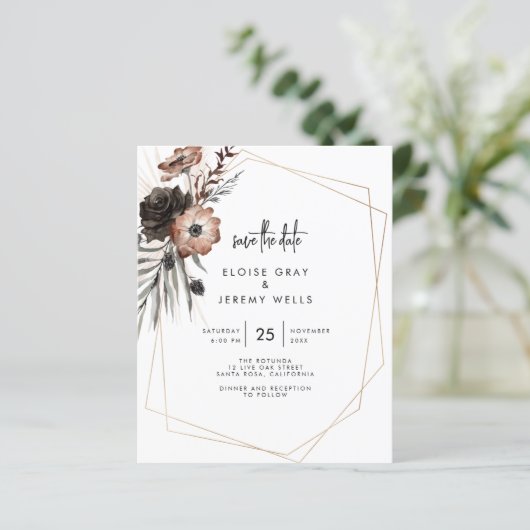 Gothic Boho Save the Date (Staand voorkant)