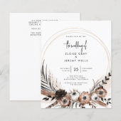 Gothic Boho Wedding Invitation (Voorkant / Achterkant)