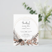 Gothic Boho Wedding Invitation (Staand voorkant)