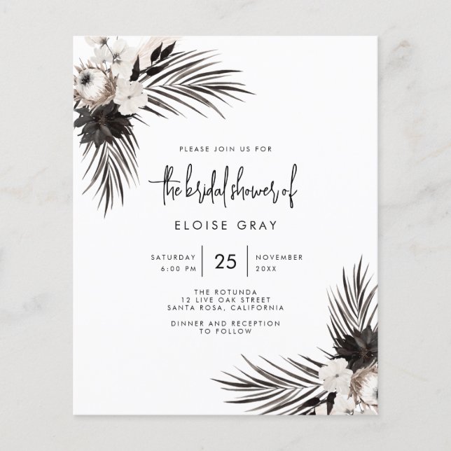 Gothic Boho Wedding Invitation (Voorkant)