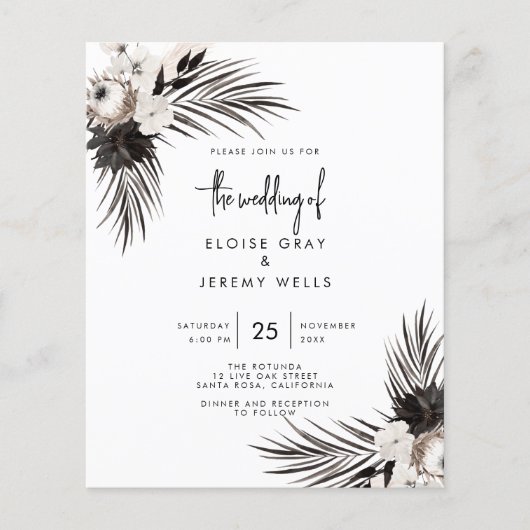 Gothic Boho Wedding Invitation Flyer (Voorkant)