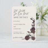 Gothic Bone and Burgundy Til Death Save the Date (Debout devant)