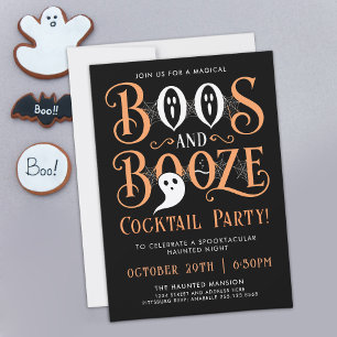 Gothic Boos en drank plezier Halloween Zwarte Cock Kaart