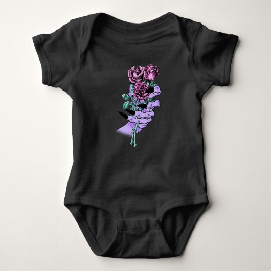 Gothic Bouquet Baby Bodysuit (Voorkant)