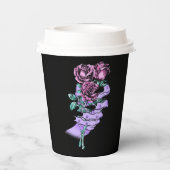 Gothic Bouquet Paper Cups Papieren Bekers (Achterkant)