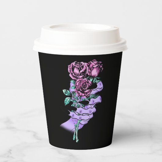 Gothic Bouquet Paper Cups Papieren Bekers (Voorkant)