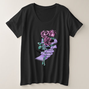 Gothic Bouquet Plus-Size-Shirt Grote Maat T-shirt