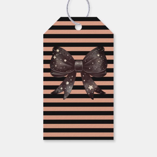 Gothic Bow Halloween Cadeaulabel (Achterkant)