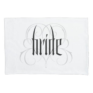Gothic Bride Lettering Gothic Vampire Lacy Heart Kussensloop