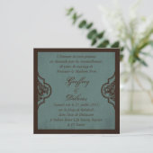 Gothic Bride Wedding Invite Square_Dolores Kaart (Staand voorkant)