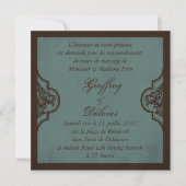 Gothic Bride Wedding Invite Square_Dolores Kaart (Voorkant)