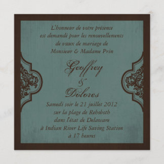 Gothic Bride Wedding Invite Square_Dolores Kaart