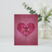 Gothic Broken Heart Skull Briefkaart (Staand voorkant)
