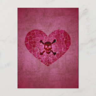 Gothic Broken Heart Skull Briefkaart