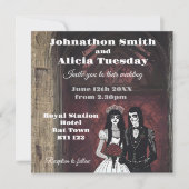 Gothic bruiloft Donker en Gotisch humeur Kaart (Voorkant)