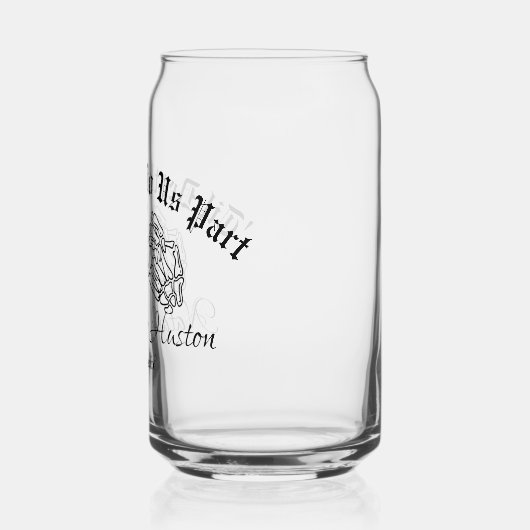 Gothic bruiloft gepersonaliseerde bruidsmeisjes to blikvorm glas (Links)