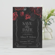 gothic bruiloft Save the date uitnodiging