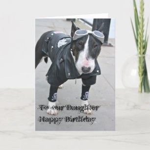 Gothic Bulldog Happy Birthday Daughter Card Kaart