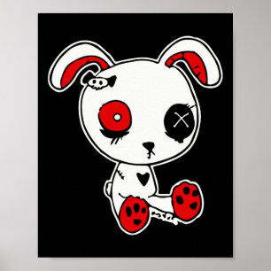 Gothic Bunny Lazy Halloween Kostuum Scary Gothic Poster