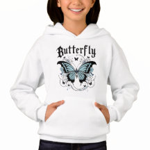 Gothic Butterfly Graphic trendy meisje Hoodie