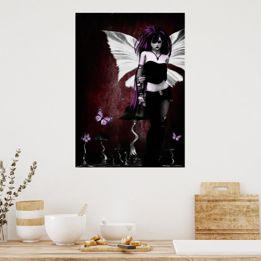 Gothic Butterfly Poster (Keuken)