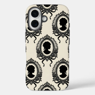 Gothic Cameo Silhouet Patroon iPhone 16 Hoesje