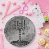 Gothic Candlestick met Spider, Halloween Papieren Bordje (Feest)