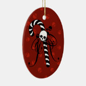 Gothic Candy Cane Keramisch Ornament (Rechts)