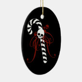 Gothic Candy Cane Keramisch Ornament (Rechts)
