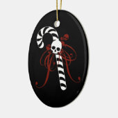 Gothic Candy Cane Keramisch Ornament (Links)