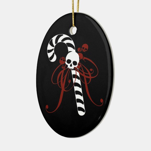 Gothic Candy Cane Keramisch Ornament (Links)