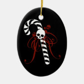 Gothic Candy Cane Keramisch Ornament (Voorkant)