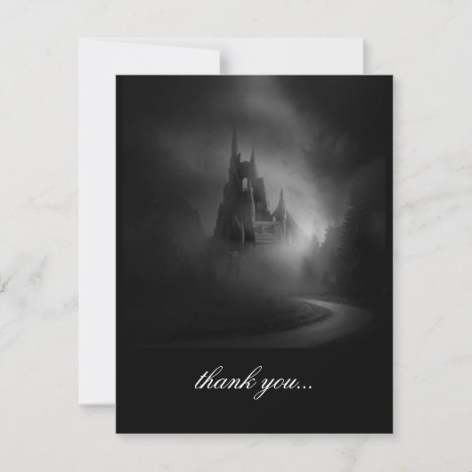 Gothic Castle Wedding Bedankt (Voorkant)