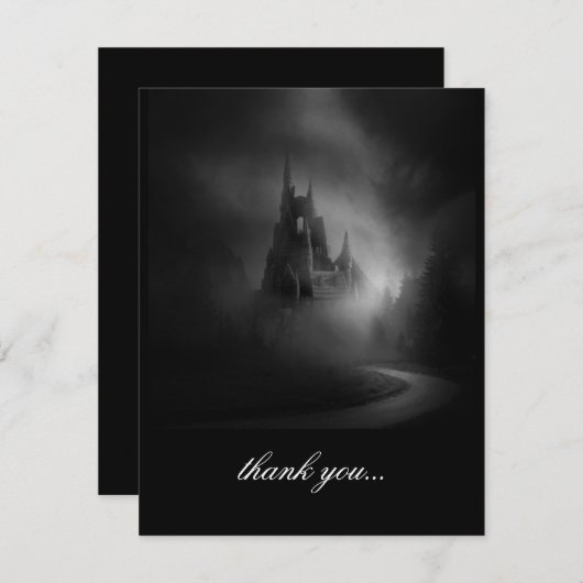 Gothic Castle Wedding Bedankt (Voorkant / Achterkant)