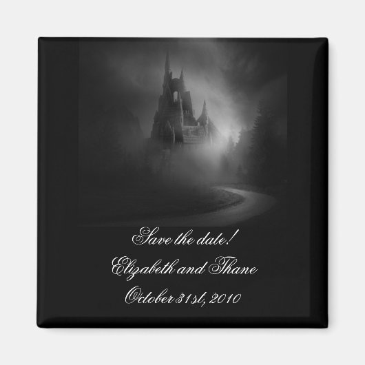 Gothic Castle Wedding Save the Date Magneet (Voorkant)