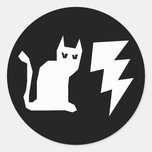 GOTHIC CAT LIGHTNING STICKERS (Voorkant)