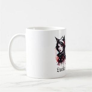 Gothic Cat-Lover Mok voor haar: Meisje Love Cat