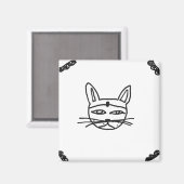 Gothic cat magnet magneet (Voorkant / Achterkant)