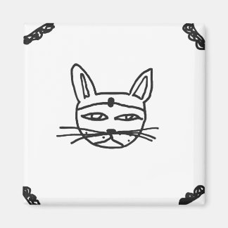 Gothic cat magnet magneet