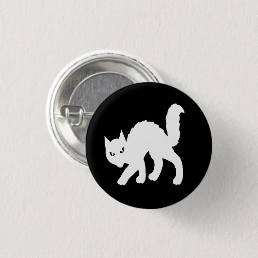 GOTHIC CAT PIN RONDE BUTTON 3,2 CM (Voorkant /achterkant)