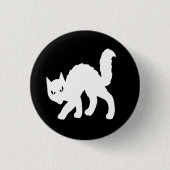 GOTHIC CAT PIN RONDE BUTTON 3,2 CM (Voorkant)